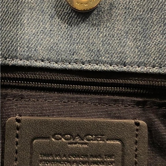 NWT AUTHENTIC COACH DENIM TOTE - Picture 9 of 9